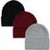 Hudson Baby Knit Cuffed Beanie 3-Pack - Heather Red Black (10115143)