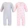 Hudson Premium Quilted Coveralls 2-pack - Pink/Gray Elephant (10119040)