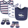 Hudson Cotton Bib and Sock Set Handsome Shark 5-pack