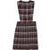 French Toast Girl's V-neck Pleated Plaid Jumper - Burgundy