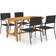 vidaXL 3068777 Patio Dining Set, 1 Table incl. 4 Chairs