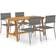 vidaXL 3068777 Patio Dining Set, 1 Table incl. 4 Chairs