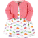 Hudson Dino Dress and Cardigan 2-Piece Set - Pink/Multi