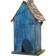 GlitzHome Distressed Leaves Wooden Garden Birdhouse 9.75"