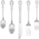 RiverRidge Bouquet Monogrammed Letter T Cutlery Set 46pcs