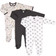 The Peanutshell Safari Footies 3- Pack - Multi