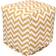 Majestic Home Goods Chevron Pouffe 43.2cm