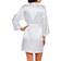 iCollection Women's Marina Lux 3/4 Sleeve Satin Robe - White