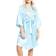 iCollection Women's Marina Lux 3/4 Sleeve Satin Robe - Light Blue