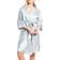 iCollection Women's Marina Lux 3/4 Sleeve Satin Robe - Grey