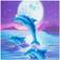 Crystal Art Card Kit Dolphins