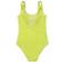 Ganni Graphic Logo One Piece Swimsuit - Blzn Yellow