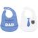 Hudson Silicone Bib Handsome Just Like Dad 2-Pack