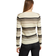 Theory Striped Rib Cardigan - Ecru/Willow/Black