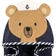 Hudson Animal Face Hooded Towel Sailor Bear