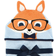 Hudson Animal Face Hooded Towel Nerdy Fox