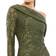 Mac Duggal Sequined Drop Shoulder Faux Wrap Gown - Olive