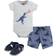 Hudson Baby Cotton Bodysuit, Shorts and Shoe Set - Dino Roar (10112755)