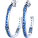 Traditions Jewelry Company Semi Precious December Birthstone Hoop Earring - Silver/Zircon