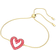 Swarovski Una Heart Bracelet Small - Gold/Red