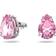 Swarovski Gema Drop Cut Stud Earrings - Silver/Pink