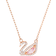 Swarovski Dazzling Swan Necklace - Rose Gold/Transparent/Pink