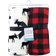 Hudson Coral Fleece Plush Blankets 2-pack Buffalo Plaid Moose