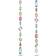 Swarovski Gema Asymmetrical Drop Earrings - Silver/Multicolour