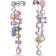 Swarovski Gema Asymmetrical Drop Long Earrings - Silver/Multicolour