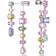 Swarovski Gema Asymmetrical Drop Long Earrings - Silver/Multicolour