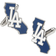 Cufflinks Inc LA Dodgers State Shaped Cufflinks - Silver/Blue/White