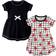 Touched By Nature Organic Cotton Dress 2-pack - Black Red Heart (10161130)