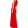 Mac Duggal Ruched Stretch Jersey V-Neck Gown - Red