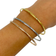 Adornia Trio Bangle Set - Gold/Silver/Rose Gold