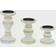 Litton Lane White Wood Candle Holder Candle Holder 3pcs