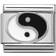 Nomination Composable Classic Link Yin Yang Charm - Silver/Black/White