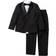 Nautica Little Boy's Suit Set 3-piece - Black Tuxedo