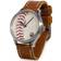 Tokens and Icons Cleveland Indians Game-Used Baseball Watch