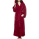 Arus Premium Fleece Full Length Bathrobe - Wine Red