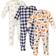 Hudson Baby Moose Sleep & Play Footies 3-pack - Forest