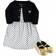 Hudson Cardigan, Dress and Shoes Set 3-Piece - Black Dot