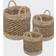 Honey Can Do Coastal 3 Piece Round Natural Weave Storage Baskets Set Basket 3pcs