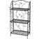 GlitzHome 3-Tiered Plant Stand 27.94x57.785x113.665cm