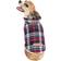 Petlife Puddler Classical Fashion Plaid Dog Coat Large