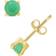 Emerald Stud Earrings - Gold/Emerald