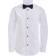 Calvin Klein Kid's Husky Tuxedo Shirt & Bow Tie Box Set - White