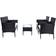 Safavieh Abdul Outdoor Lounge Set, 1 Table incl. 2 Chairs & 1 Sofas