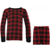 Touched By Nature Organic Cotton Long Sleeve Pajama Set - Red Buffalo Plaid