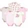 Touched By Nature Organic Cotton Short Sleeve Bodysuits - Cherry Blossom