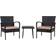 Safavieh Moore Outdoor Lounge Set, 1 Table incl. 2 Chairs